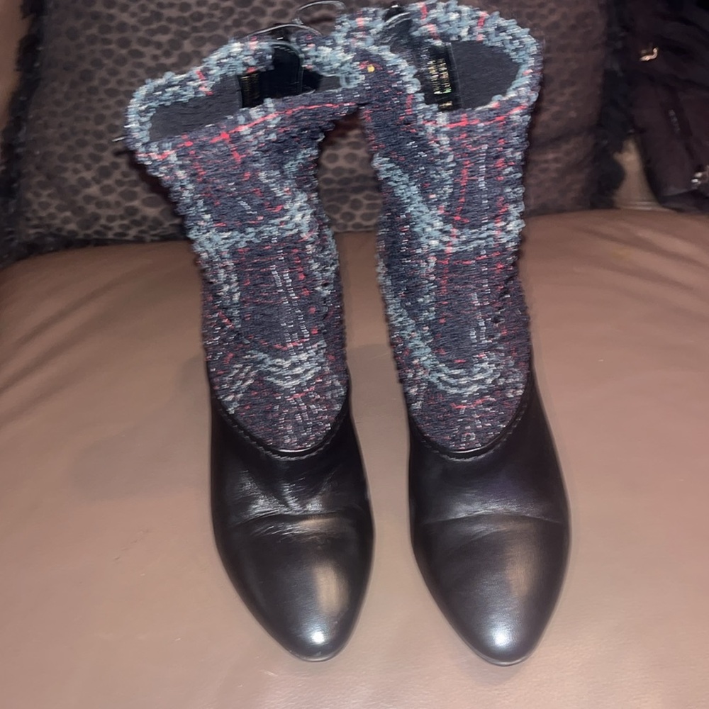 3.1 Phillip Lim Kyoto Leather Tweed Boot Size 36.5 US 6.5
